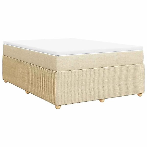 vidaXL Boxspringbett mit Matratze Creme 140x200 cm Stoff 3285579 günstig online kaufen