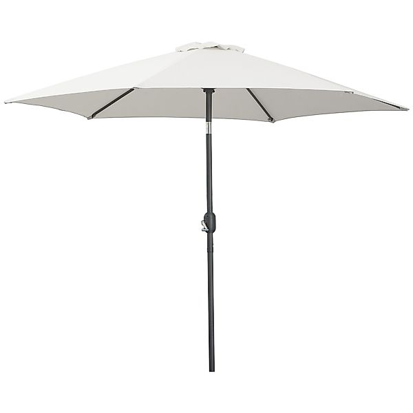 Outsunny Knickschirm Sonnenschirm Gartenschirm mit Handkurbel 2,6 m Alu Pol günstig online kaufen