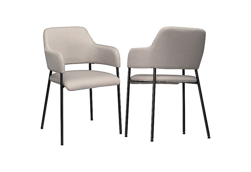 HOMCOM Esszimmerstuhl 2er Set Küchenstuhl mit Armlehnen, Polsterstuhl mit S günstig online kaufen