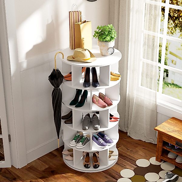 IDEASY Schuhschrank Schuhregal, 360-Grad-Drehung, weiß, 5 günstig online kaufen