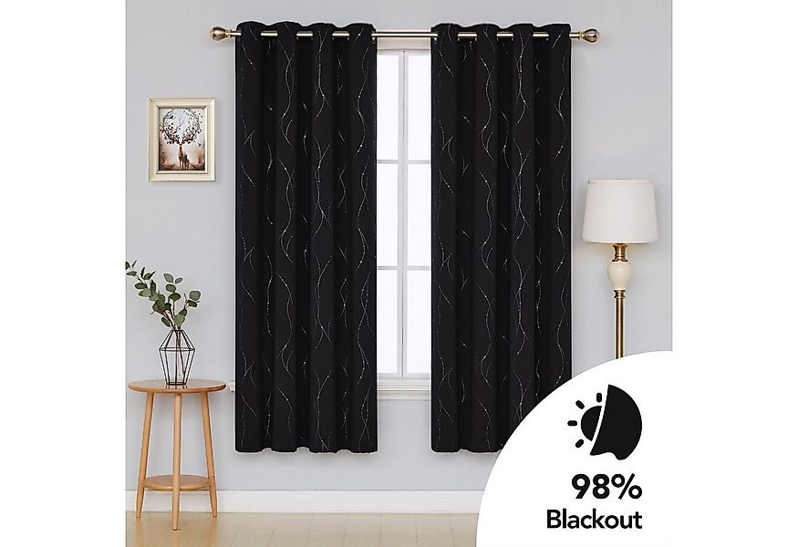 Deconovo Verdunkelungsvorhang mit Ösen Blickdichter Vorhang Verdunkelung fü günstig online kaufen