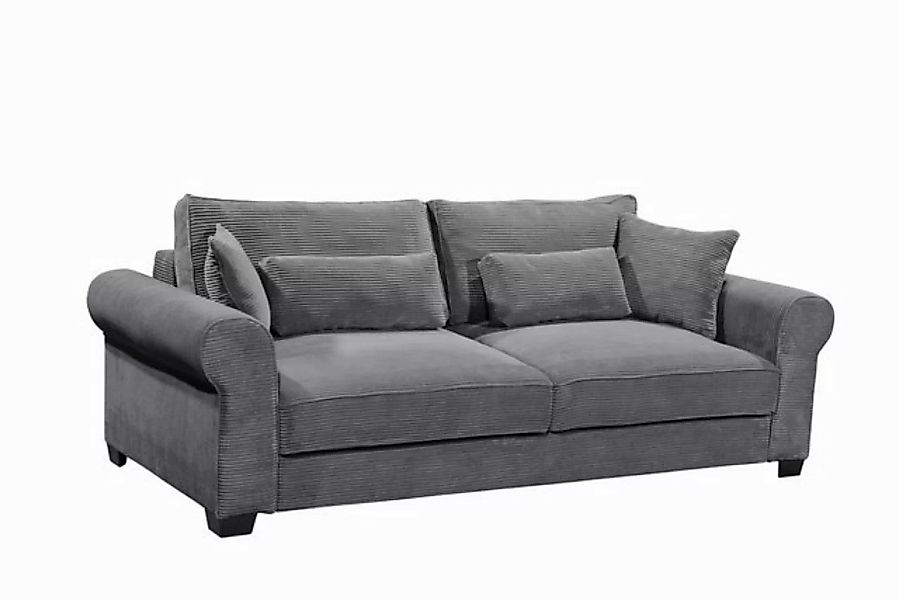 freiraum Schlafsofa ANGELINA LUX.3DL, Liegefläche 198x165cm, ash - 250x95x1 günstig online kaufen