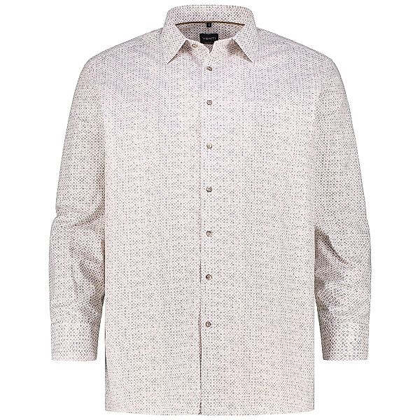 VENTI Businesshemd mit Allover-Muster Farbe beige Größe: 52 günstig online kaufen
