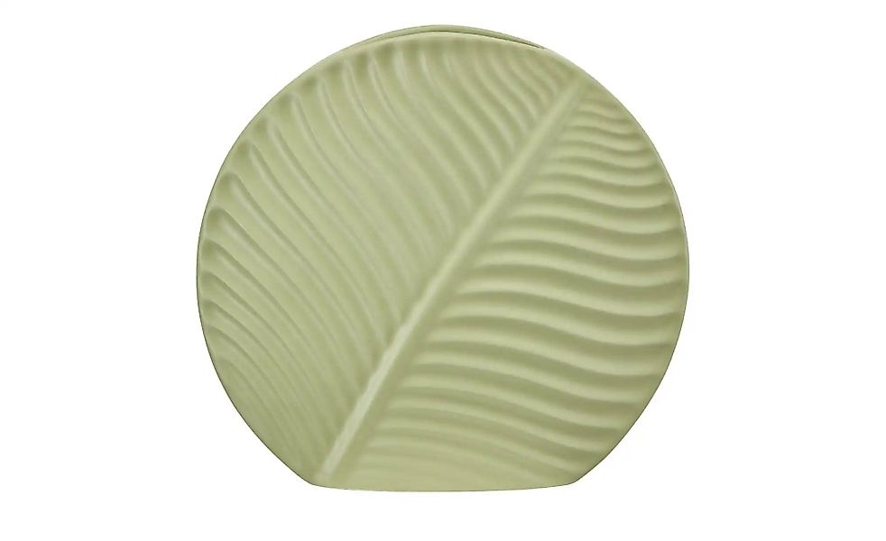 HOME STORY Vase   ¦ grün ¦ Porzellan ¦ Maße (cm): B: 25,5 H: 23,5 T: 7.0 Ac günstig online kaufen