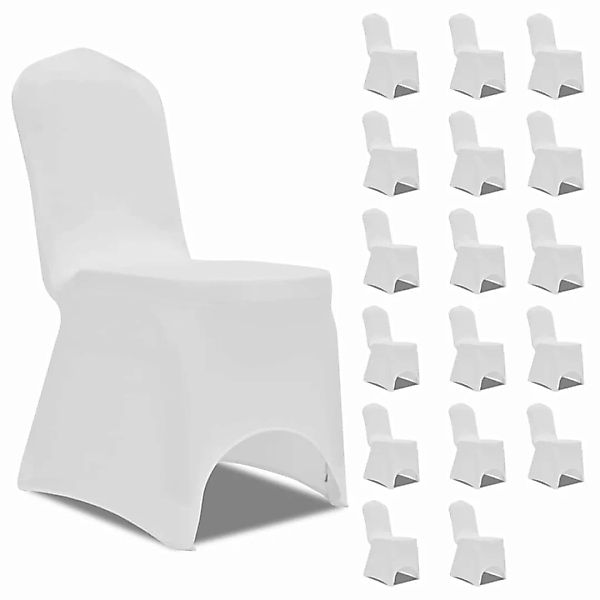 Stretch-stuhlhussen Weiß 18 Stk. günstig online kaufen