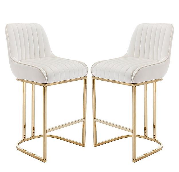 WAHSON OFFICE CHAIRS Barhocker Samt 2/4er Set Küchenhocker mit Lehne günstig online kaufen