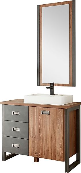 Home affaire Badmöbel-Set »Detroit, Bad im Industrialdesign, 2-teiliges Bad günstig online kaufen