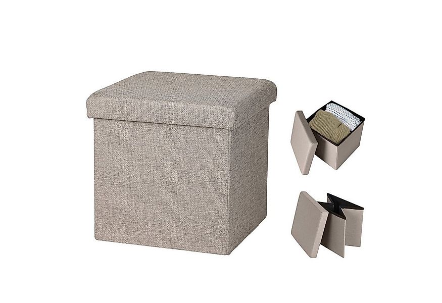 Urban Living Sitzwürfel Sitzhocker faltbar Sitzwürfel "ASPECT LIN" Sitz-Box günstig online kaufen