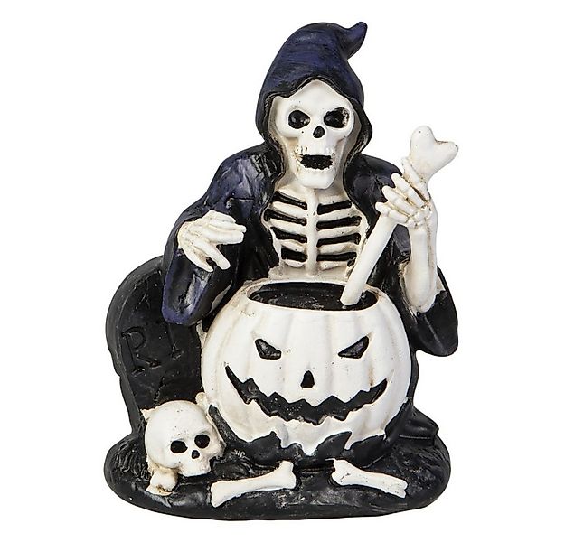 MICA Dekofigur Skelett mit Kürbiskopf - ca. 9,2 x 6 x 12 cm günstig online kaufen