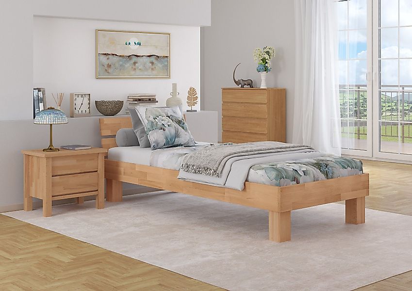 ERST-HOLZ Futonbett Bettgestell Buche Massiv 90 günstig online kaufen