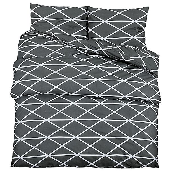 vidaXL Bettbezug Bettwäsche-Set Grau 140x200 cm günstig online kaufen