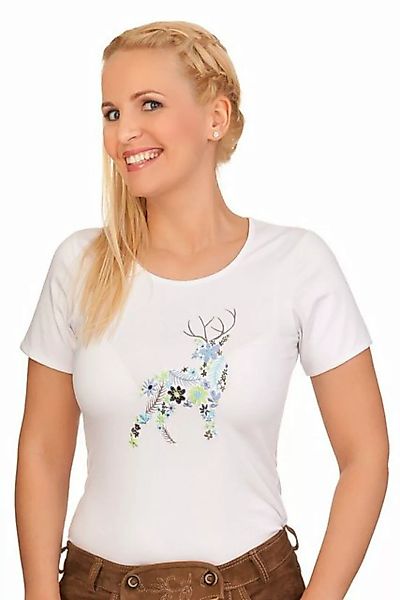 Spieth & Wensky Trachtenshirt Trachtenshirt Damen - ESTERNBERG - weiß/kiwi günstig online kaufen