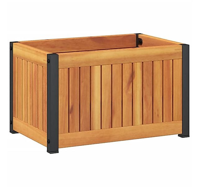 vidaXL Blumentopf Pflanzkübel 45x30x27,5 cm Massivholz und Stahl (1 St) günstig online kaufen