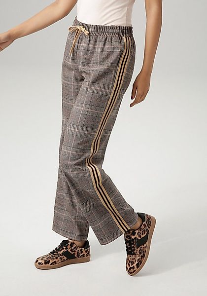 Aniston CASUAL Schlupfhose mit gestreiftem Tape an den Seitennähten günstig online kaufen
