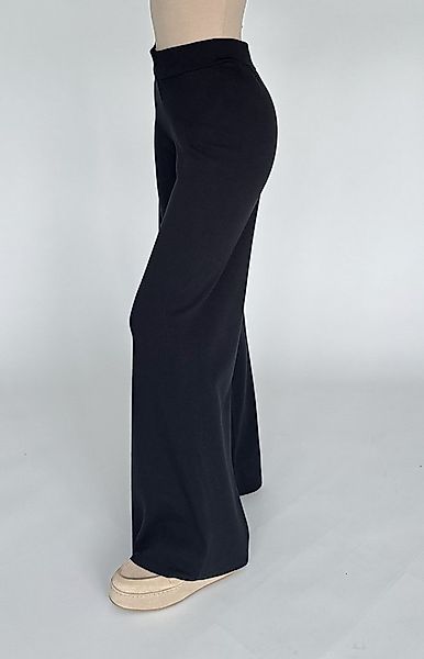 Zuckerwatte Strickhose mit weitem Beim aus wertiger Viskose Stretch Mischun günstig online kaufen