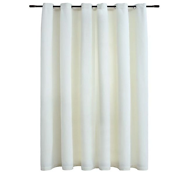 furnicato Vorhang Verdunkelungsvorhang mit Metallösen Samt Creme 290 x 245 günstig online kaufen