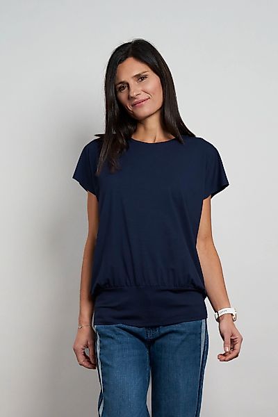 Seidel Moden Rundhalsshirt mit breiten Gummiband an der Taille - MADE IN GE günstig online kaufen