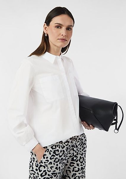 comma casual identity Langarmbluse Lässige Hemdbluse mit Kontrast-Details günstig online kaufen