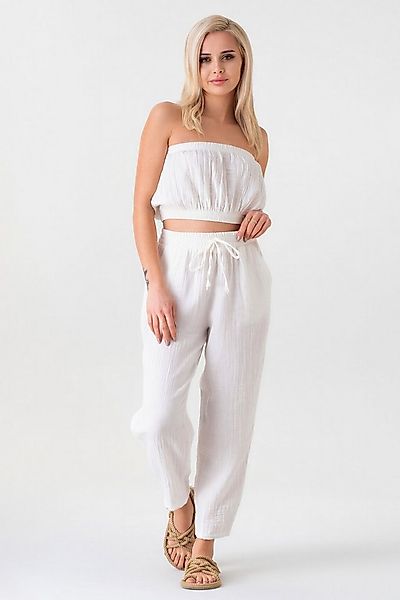 WENOR Schlupfhose Musselin Damen Hose 100 % Baumwolle Sommerhose elastische günstig online kaufen
