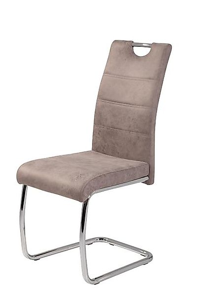 Schwingstuhl 1 Stück Vintage Anthrazit Metall chromfarbig günstig online kaufen
