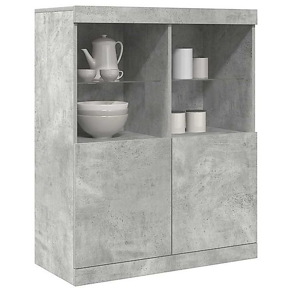 vidaXL Aktenschrank Sideboard Betongrau 81x37x100 cm Holzwerkstoff günstig online kaufen