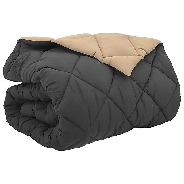 vidaXL Winterbettdecke Anthrazit und Taupe 220 x 260 cm Mikrofaser 42025666 günstig online kaufen