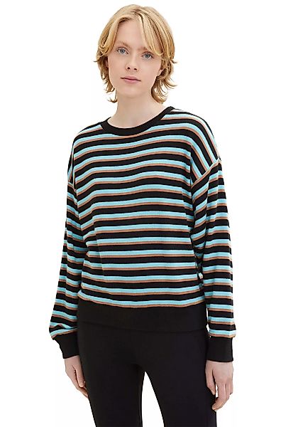 TOM TAILOR Denim Sweater "Gestreiftes Sweatshirt", (1 tlg.), im Streifendes günstig online kaufen