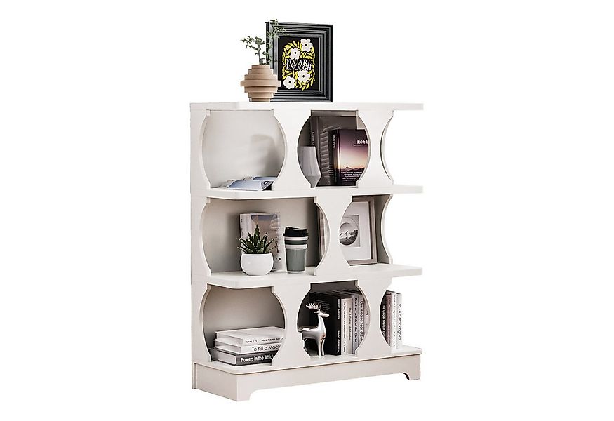 HAUSS SPOLE Bücherregal 80×30×100cm Bücherschrank Standregal mit Hohl-Desig günstig online kaufen