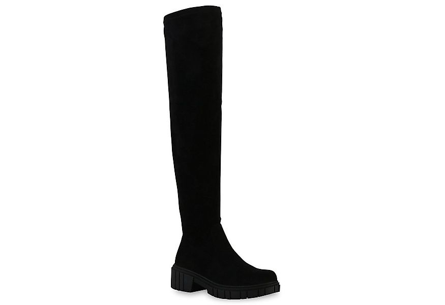 VAN HILL 839547 Overkneestiefel Damen Leicht Gefütterte Overknees Stiefel P günstig online kaufen