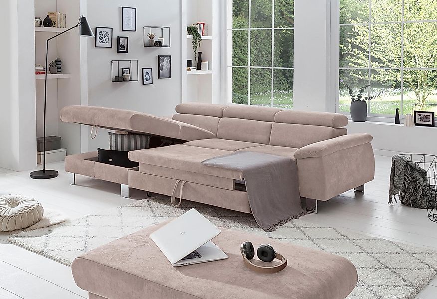 COTTA Polstergarnitur Komaris L-Form, B: 242 günstig online kaufen