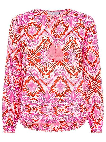 Zwillingsherz Shirtbluse "Tröpfchen" Tasseln,Pom Pom Besatz, Langarm günstig online kaufen