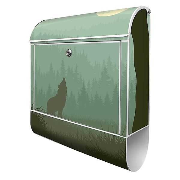 Banjado Design Briefkasten Weiß Pulverbeschichtet 39x47x14cm 2 Schlüssel Mi günstig online kaufen