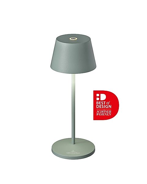 SEOUL MICRO LED Akku-Tischleuchte dimmbar – kabellose Lampe olivgrün günstig online kaufen
