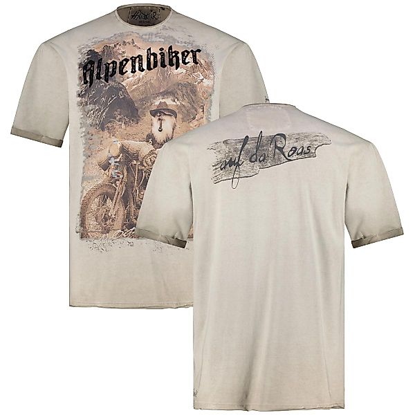 HangOwear T-Shirt mit Print auf Vorder- und Rückseite Farbe beige Größe: 3X günstig online kaufen