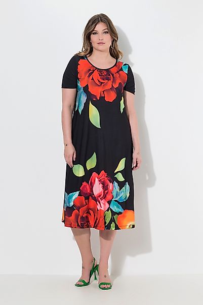 MIAMODA Jerseykleid Kleid A-Linie Blumenmotiven günstig online kaufen
