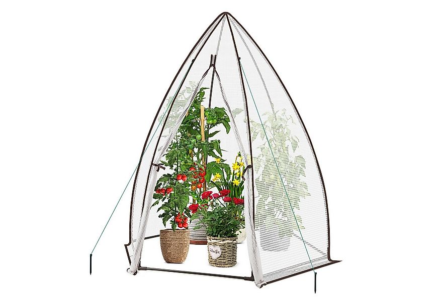 Sekey Foliengewächshaus 160 x 160 x 180 cm Gewächshaus Tomatengewächshaus Ü günstig online kaufen