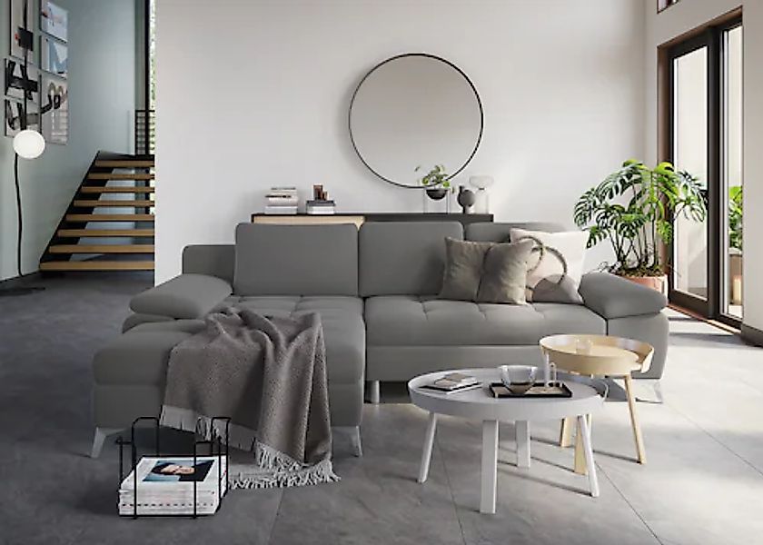 sit&more Ecksofa »Latigo L-Form« mit Recamiere, wahlweise mit Bettfunktion günstig online kaufen