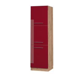 Vicco Herdumbauschrank Fame-Line, Bordeaux Hochglanz/Goldkraft Eiche, günstig online kaufen