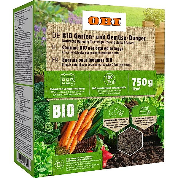 GROW by OBI BIO Garten- und Hochbeet-Dünger, 750 g günstig online kaufen