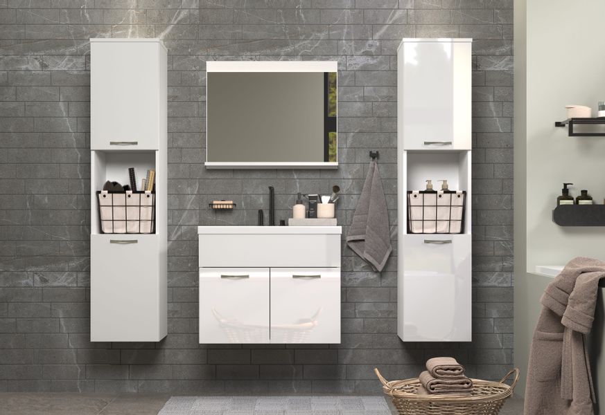 welltime Badezimmer-Set "Kuba" Komplett-Set, 4 Stk. tlg. Hängeschränke, Was günstig online kaufen