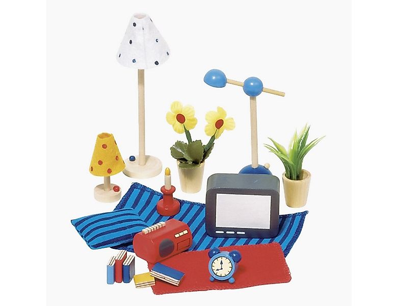goki Puppenhausmöbel Accessoires Wohn- und Schlafzimmer (packung, 17tlg., s günstig online kaufen