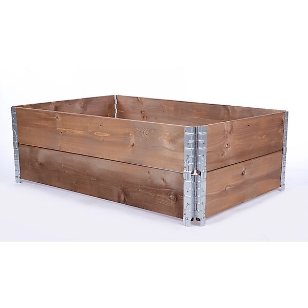 PROREGAL Hochbeetkisten GrowBox HxBxT 40x120x80cm 2 Ebenen Holz Braun günstig online kaufen