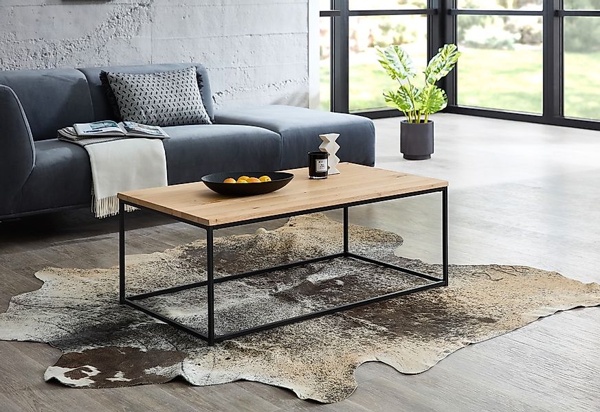 Stolkom Couchtisch »Thor Wohnzimmertisch Massivholz im Industrial Style BxH günstig online kaufen