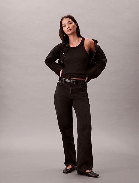 Calvin Klein Jeans Straight-Jeans "HGH RS STRGHT CK ESS", Mit Gürtelschlauf günstig online kaufen