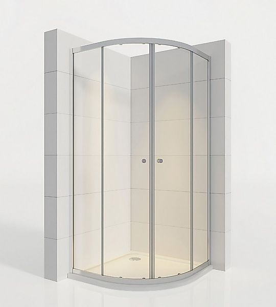 IMPTS Runddusche Duschkabine Viertelkreis Rund Dusche, BxT: 80x80 cm, Siche günstig online kaufen