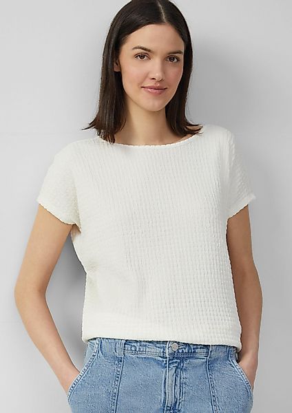 s.Oliver Kurzarmshirt T-Shirt Relaxed-Fit-Shirt in Struktur-Optik günstig online kaufen
