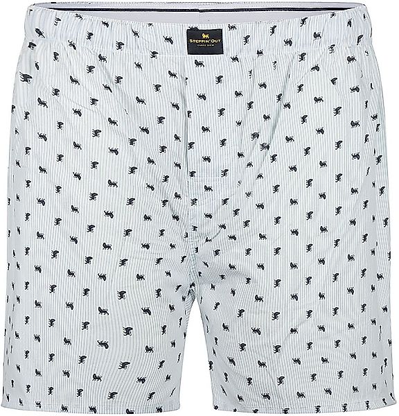 Steppin' Out Boxershorts Druck Hellblau - Größe XL günstig online kaufen