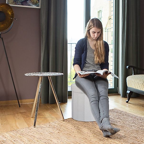relaxdays Sitzhocker mit Stauraum Größe M günstig online kaufen