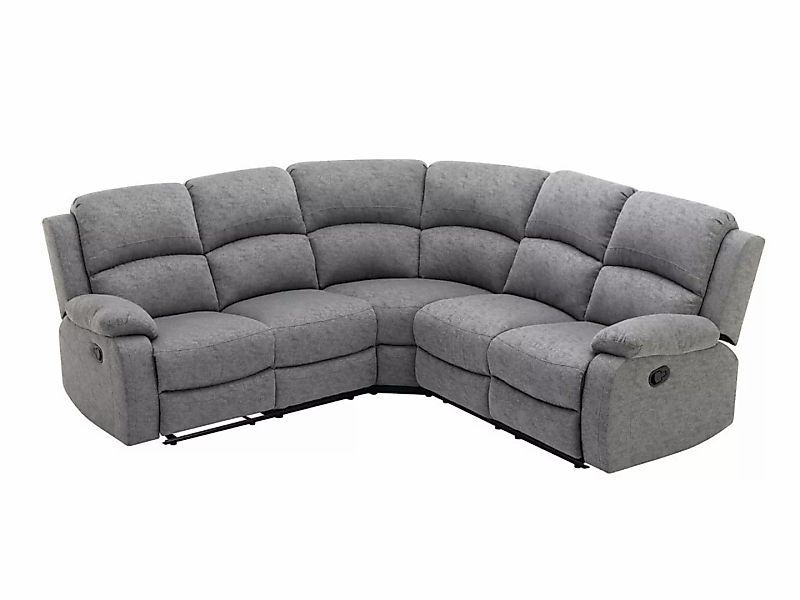 Eckrelaxsofa - Melierter Stoff - Hellgrau - RIETI günstig online kaufen