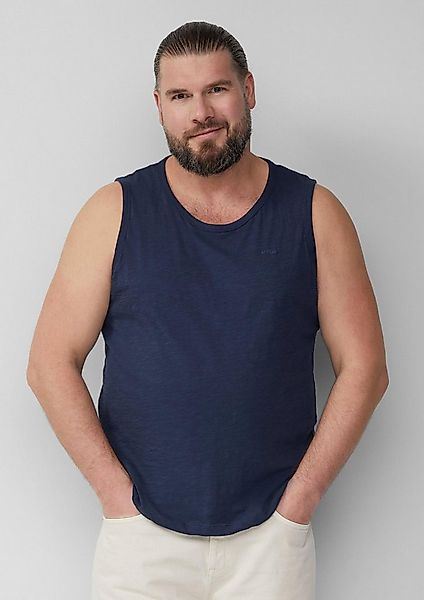 s.Oliver Muskelshirt T-Shirt Baumwoll-Tanktop mit Flammgarnstruktur günstig online kaufen